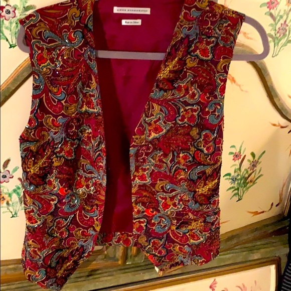 ❤️NWOT Anne Pinkerton 💯 silk fully hand beaded SP - Picture 1 of 6